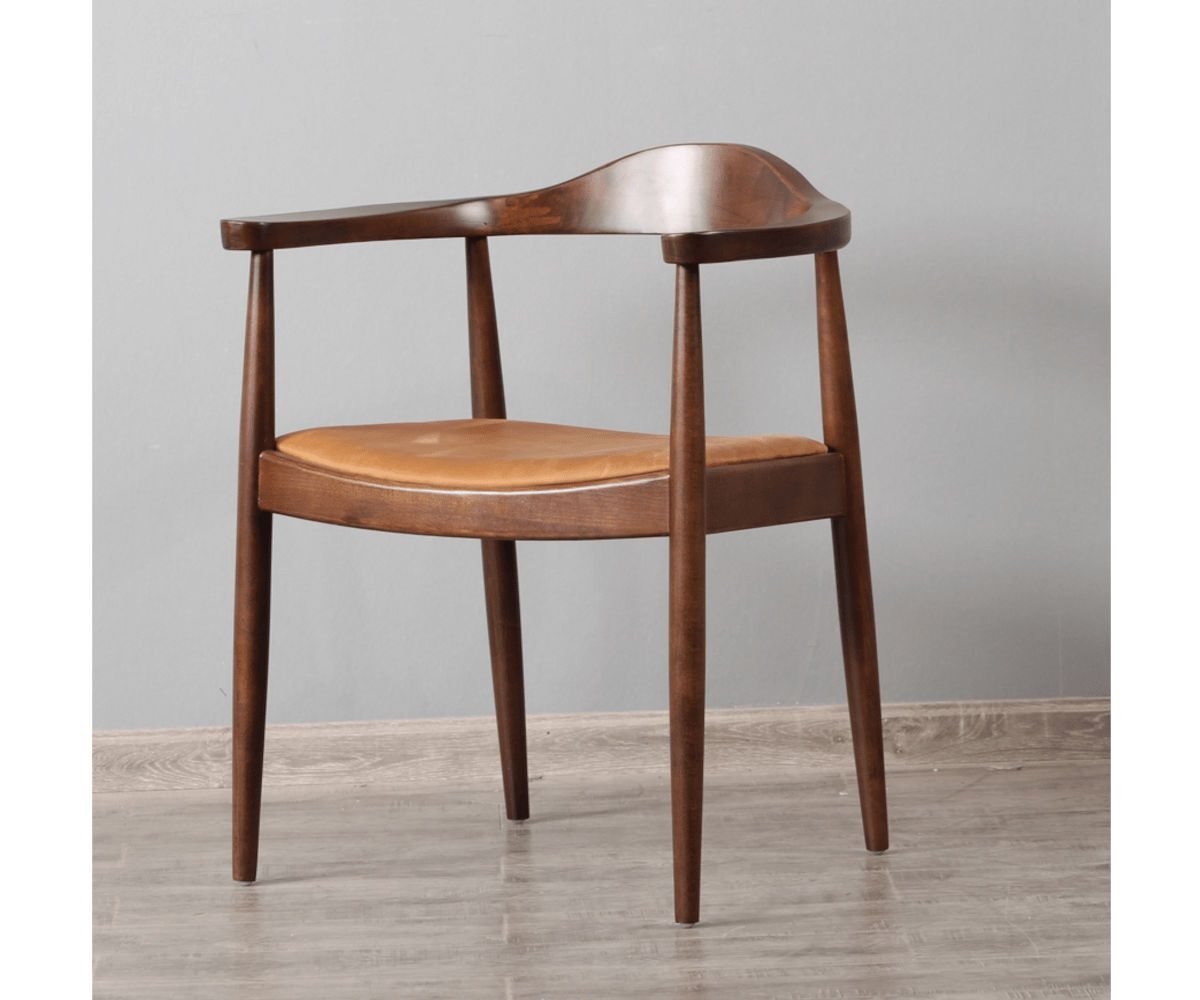 Wishbone Chair With Leather Seat Nordic Style London