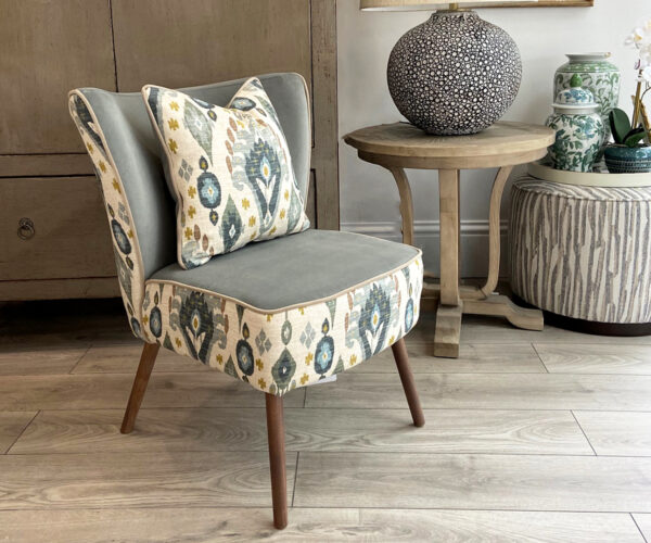 EX-SHOWROOM - Cocktail Chair in Ikat Fabric