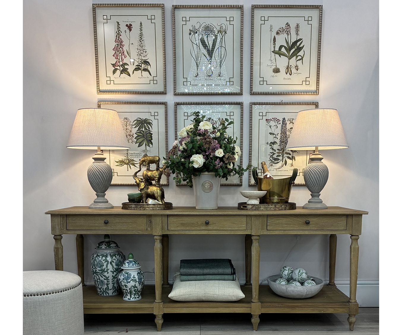 EX-DISPLAY - Henley 3 Drawer Oak Console Table in Dark Limed Oak