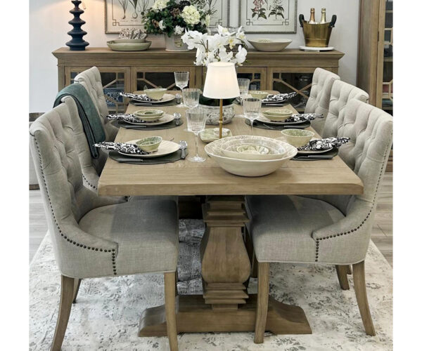 Halland Oak Dining Table with Oak Base, 200cm