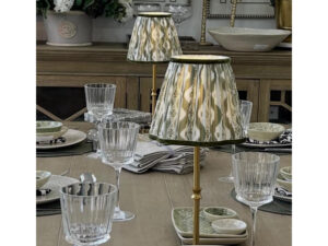 18cm Lampshade in Ikat Olive