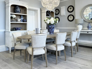 Hamptons Oval Dining Table, 220cm