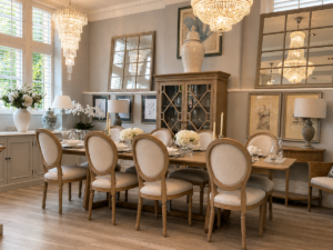 ONE SET ONLY - Malmo Extending Oak Dining Table & 8 Markus Dining Chairs