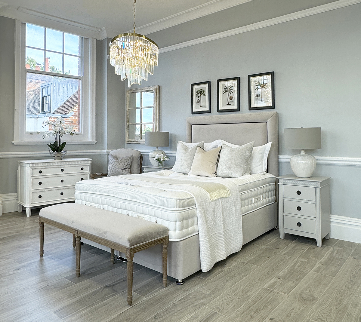 Pimlico Headboard with Divan Base & Windsor 3500 Pocket Sprung Mattress