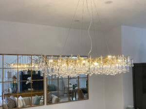 Glass Droplet Chandelier, Large 150cm
