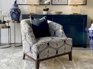 Archie Armchair in Mondello Indigo