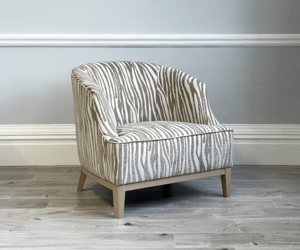 Archie Armchair in Zebra Mushroom