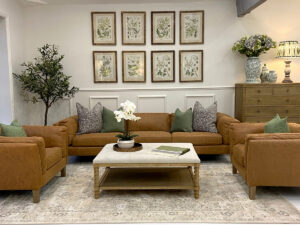 Complete Set - Soho 4 Seater Sofa & 2 Soho Armchairs in Tobacco Leather