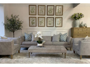Complete Set - Soho 4 Seater Sofa & 2 Soho Armchairs in Ash Grey Leather