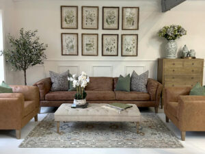 Complete Set - Soho 4 Seater Sofa & 2 Soho Armchairs in Tobacco Leather