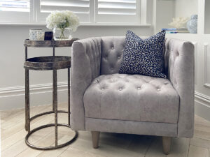 DISCONTINUED - Lars Armchair in Ash Grey Leather