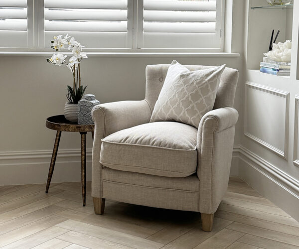 EX-PHOTOSHOOT - Pair of Karine Armchairs in Porridge