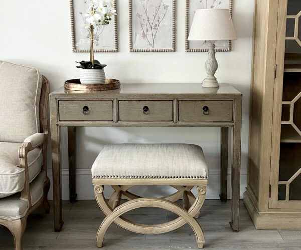 Oriental Style Lijiang Desk in Grey