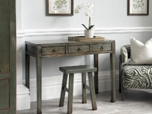Original 3 Drawer Console Table in Moss