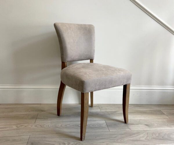 Lars Dining Chair in Ash Grey Leather