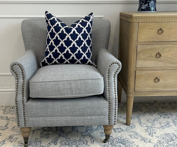 DISCONTINUED - Pair of Oscar Armchairs in Swedish Grey