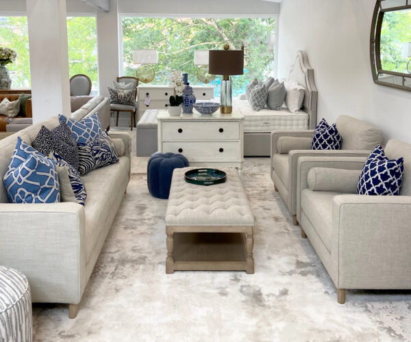 Perfect Solution for Your Country House - Gothenburg Sofa, 2 x Gothenburg Armchairs, Buttoned Coffee Table & 2 Drawer Sideboard