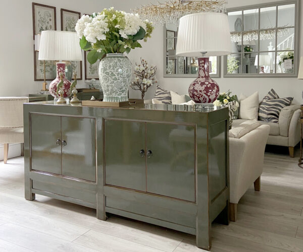 EX-DISPLAY - Oriental Style Suzhou 4 Door Sideboard in Moss
