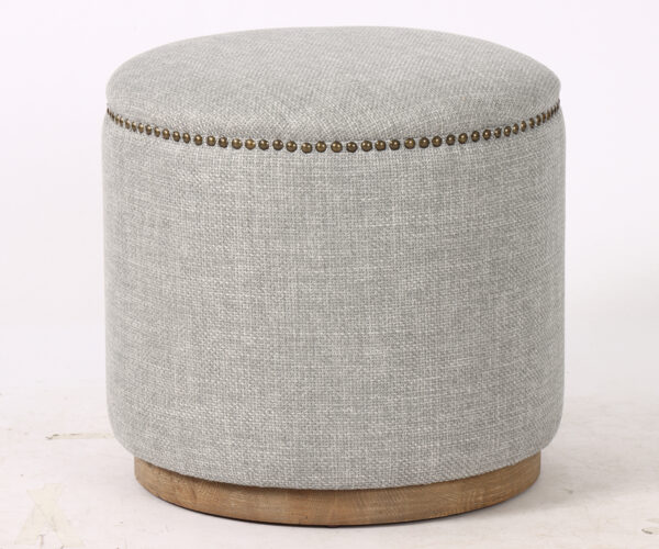 PRE-ORDER - Amelia Ottoman in Swedish Grey