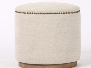 Amelia Ottoman in Linen