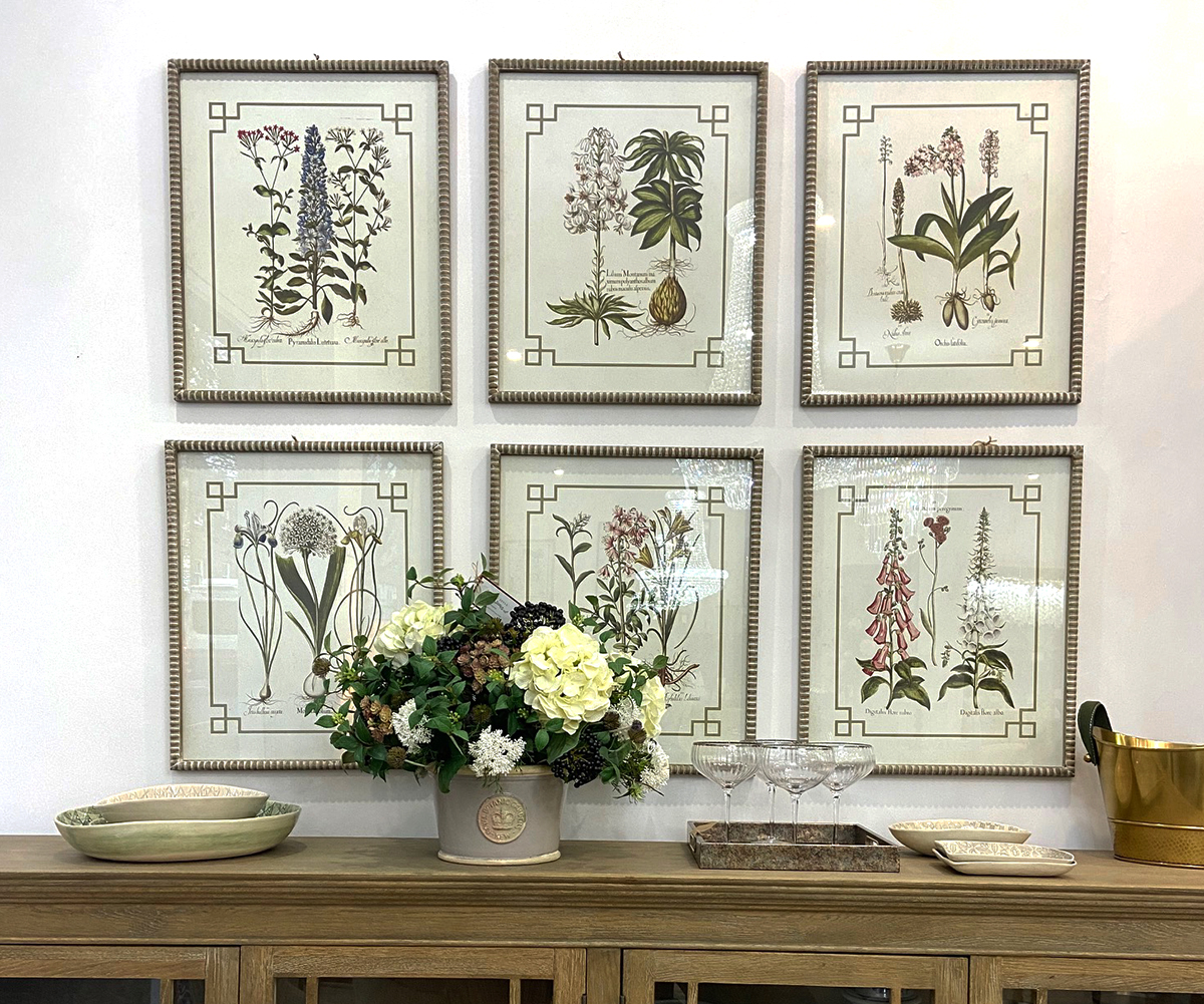 Set of 6 Framed Summer Garden