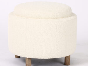 Noah Ottoman Now available in Five Fabric Options - Swedish Grey