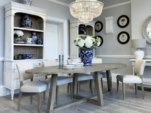 Hamptons Oval Dining Table, 280cm