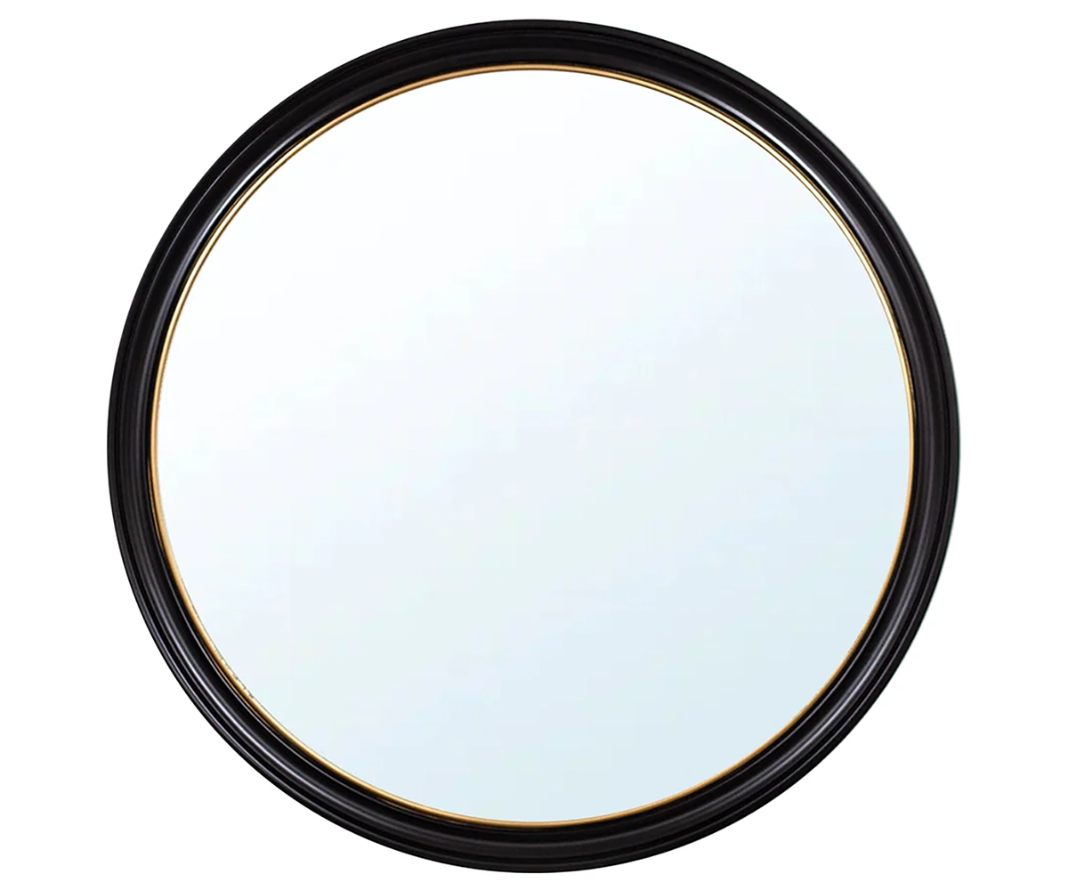 Round Mirror - Black&Gold, 120cm