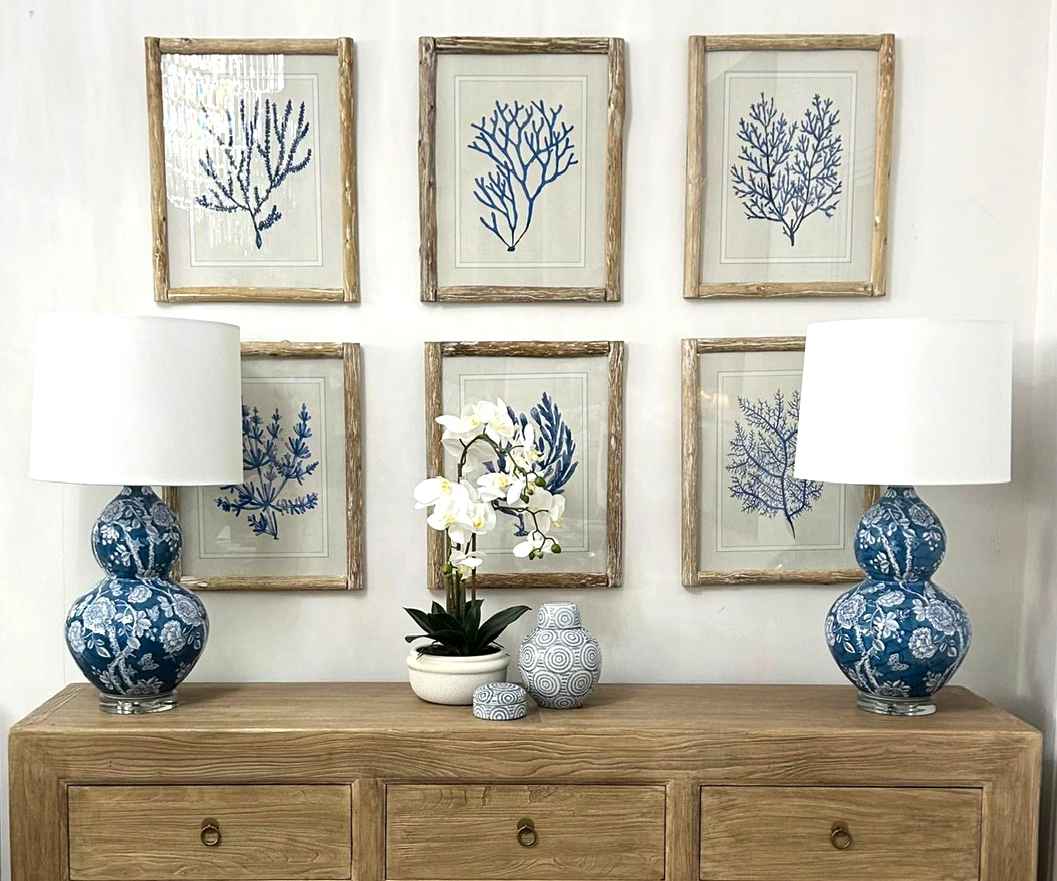 DISCONTINUED - Set of 6 Framed Coral Reef