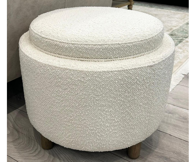 Noah Ottoman in Clotted Cream