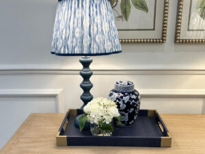 31cm Lampshade in Ikat Denim