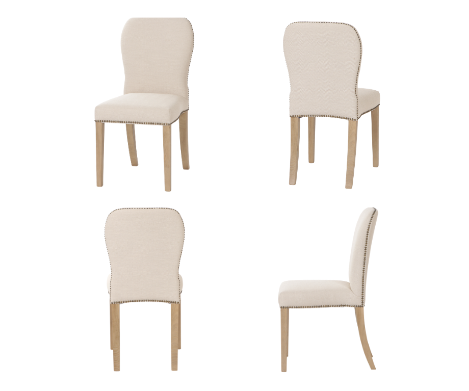 PRE-ORDER - Henley Dining Chair in Oatmeal Herringbone