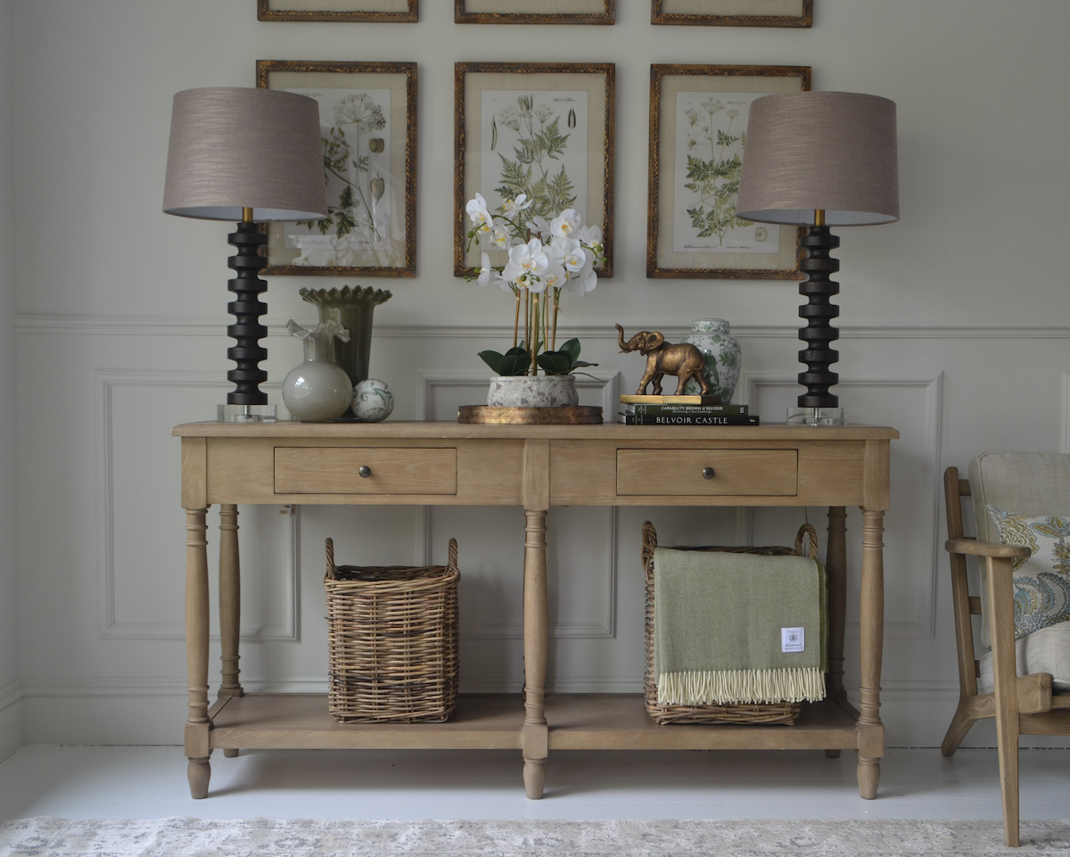 Astor Oak 2 Drawer Console Table