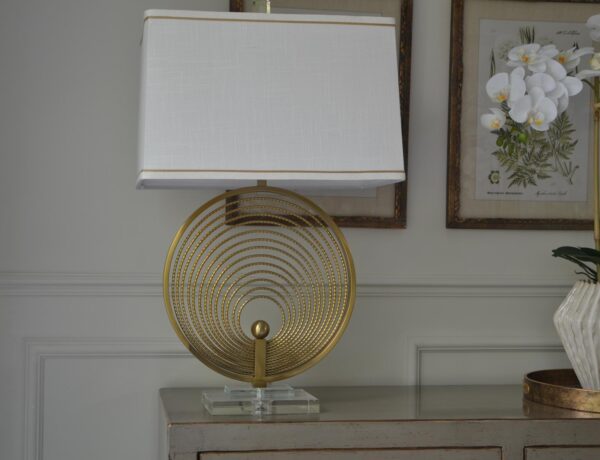 Gold Rings Lamp & Shade