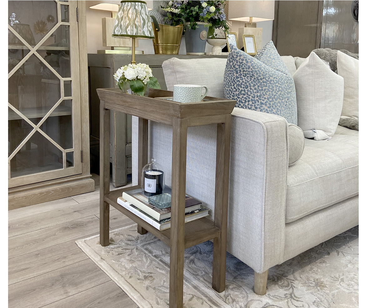 Gustavian Sofa Side Table - Large