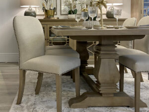 Henley Dining Chair in Oatmeal Herringbone
