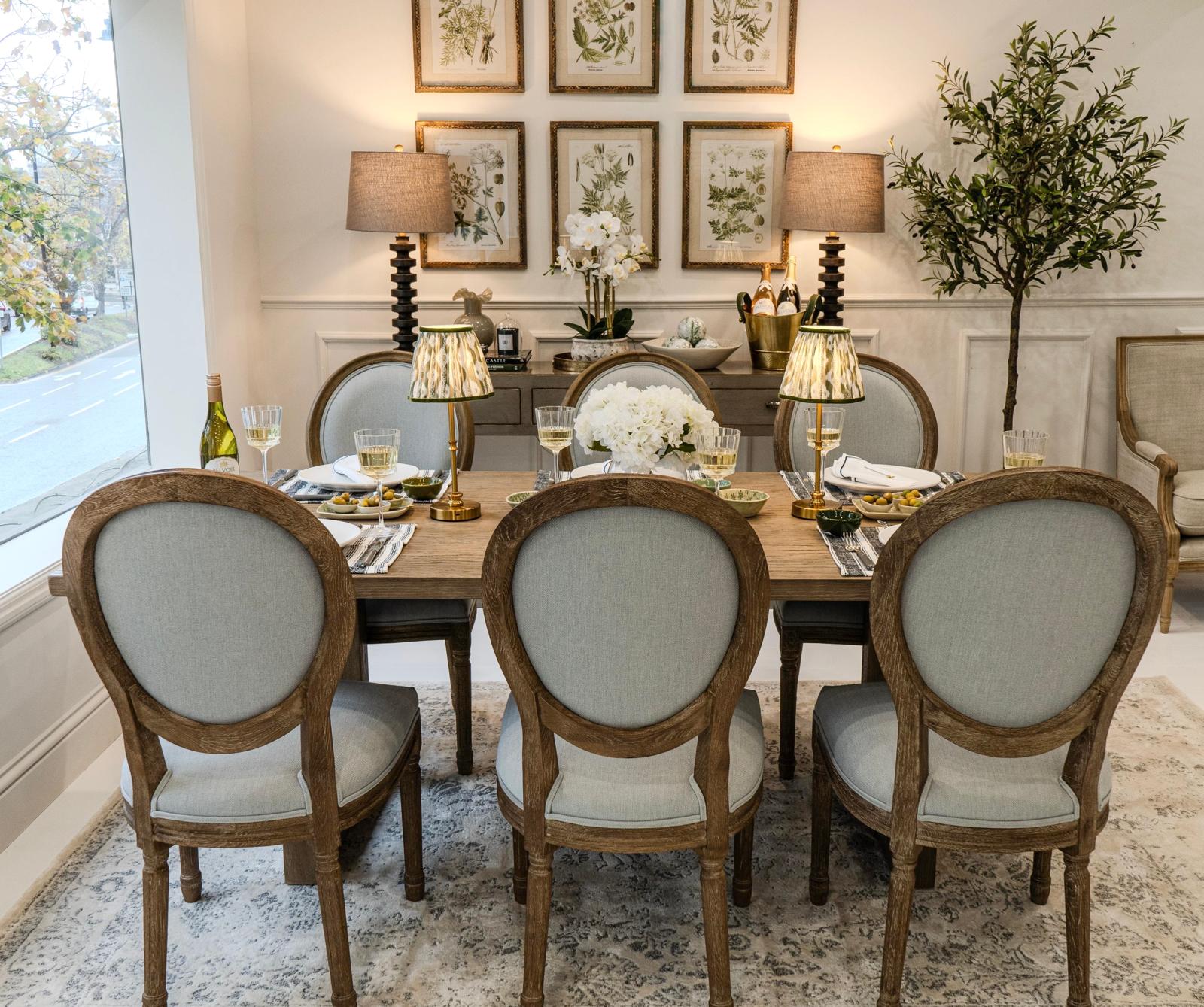 PRE-ORDER - Newport Dining Table 200cm & 6 Markus Dining Chairs