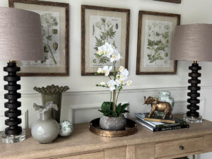 Real Touch Orchid in Dark Stone Pot, 22"