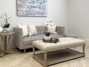 DISCONTINUED- Lars 2 Seater Sofa in Ash Grey Leather