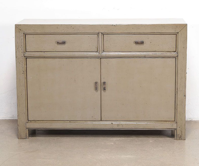 Oriental Style Mei 2 Door 2 Drawer Sideboard in Grey