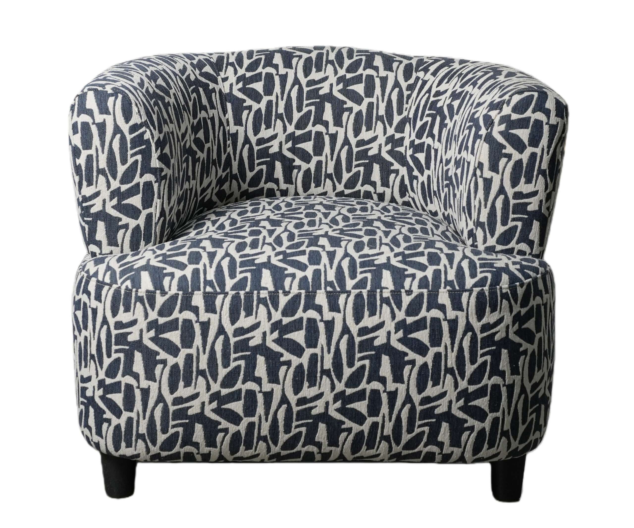 Hugo Armchair in Positano Ink