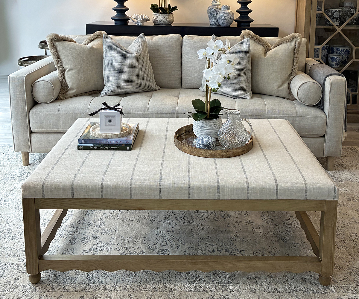 Stockholm Ottoman in Salcombe Ocean