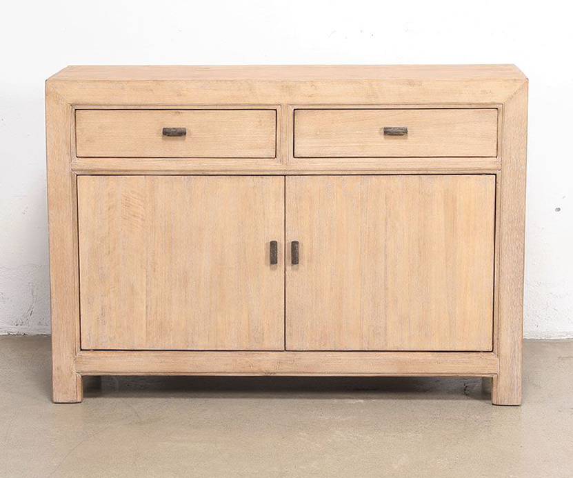 Oriental Style Mei 2 Door 2 Drawer Sideboard in Natural Light Oak