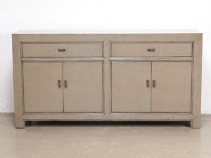 Oriental Style Mei 4 Door 2 Drawer Sideboard in Grey