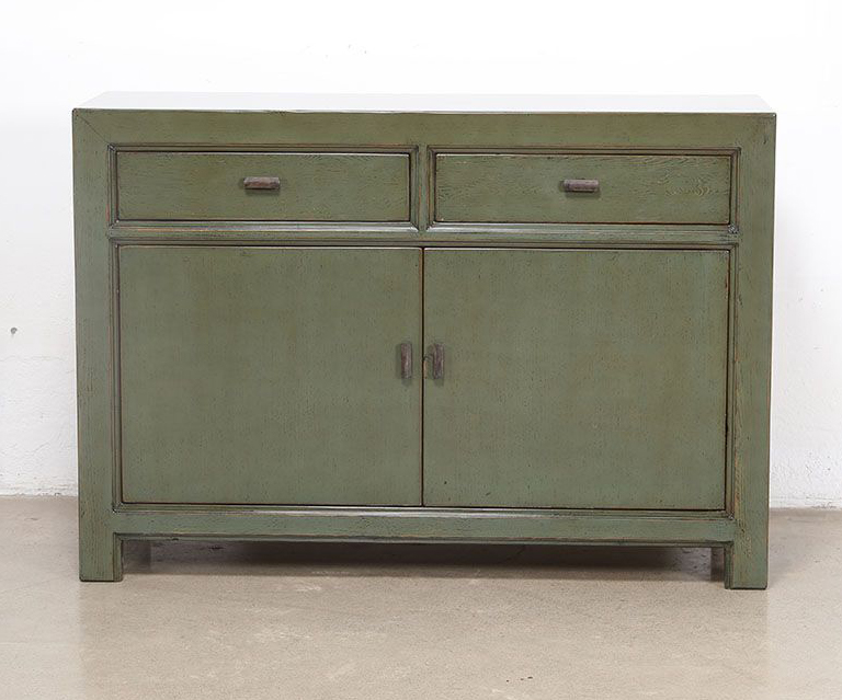 Oriental Style Mei 2 Door 2 Drawer Sideboard in Moss