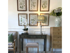 Complete Set 1 - Original Desk, Stool, Lamp, Set of 6 Prints