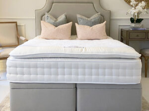 EX-DISPLAY - King Size Kensington Headboard, Electric Ottoman Storage & 3500 Pocket Sprung Mattress