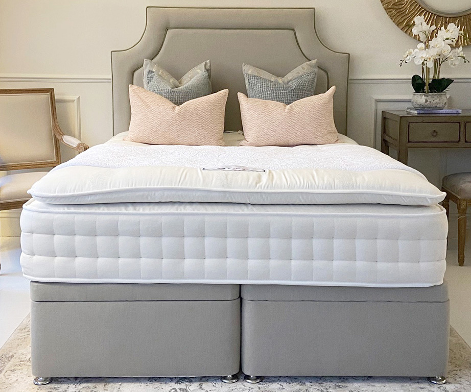 EX-DISPLAY - King Size Kensington Headboard, Electric Ottoman Storage & 3500 Pocket Sprung Mattress