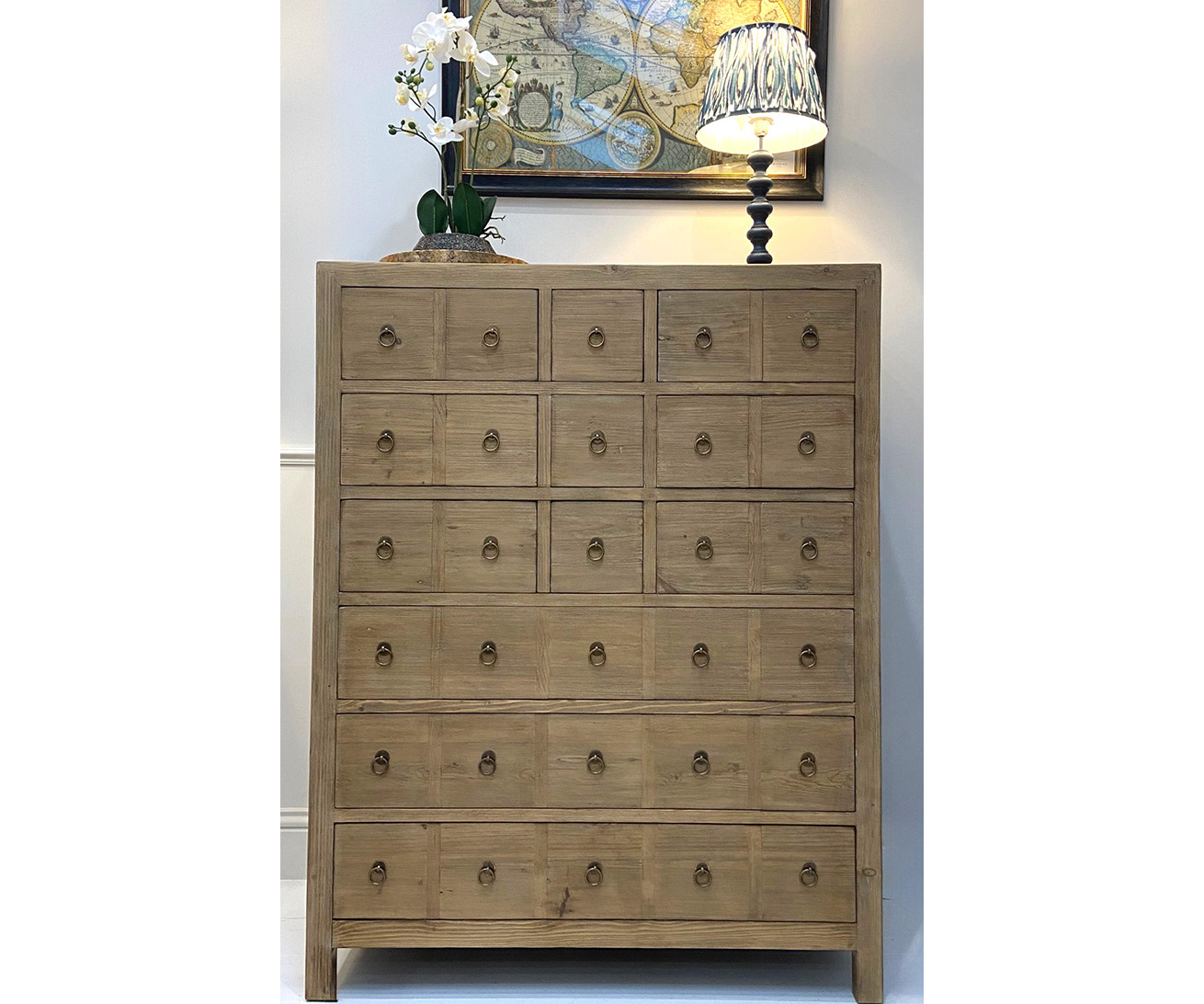 EX-DISPLAY - Harrison Multi Drawer Chest in Natural Wood