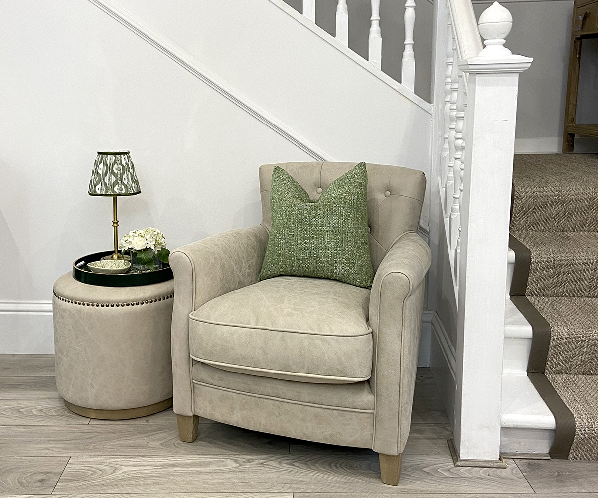 Karine Armchair in Clay Leather